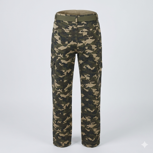 Pantalone Cargo Camouflage Stretch - Farfallina