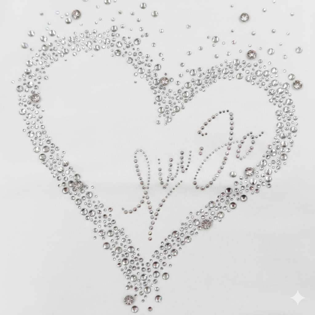 T-shirt Donna Liu Jo Better - Cuore di Strass e Logo - WF4108