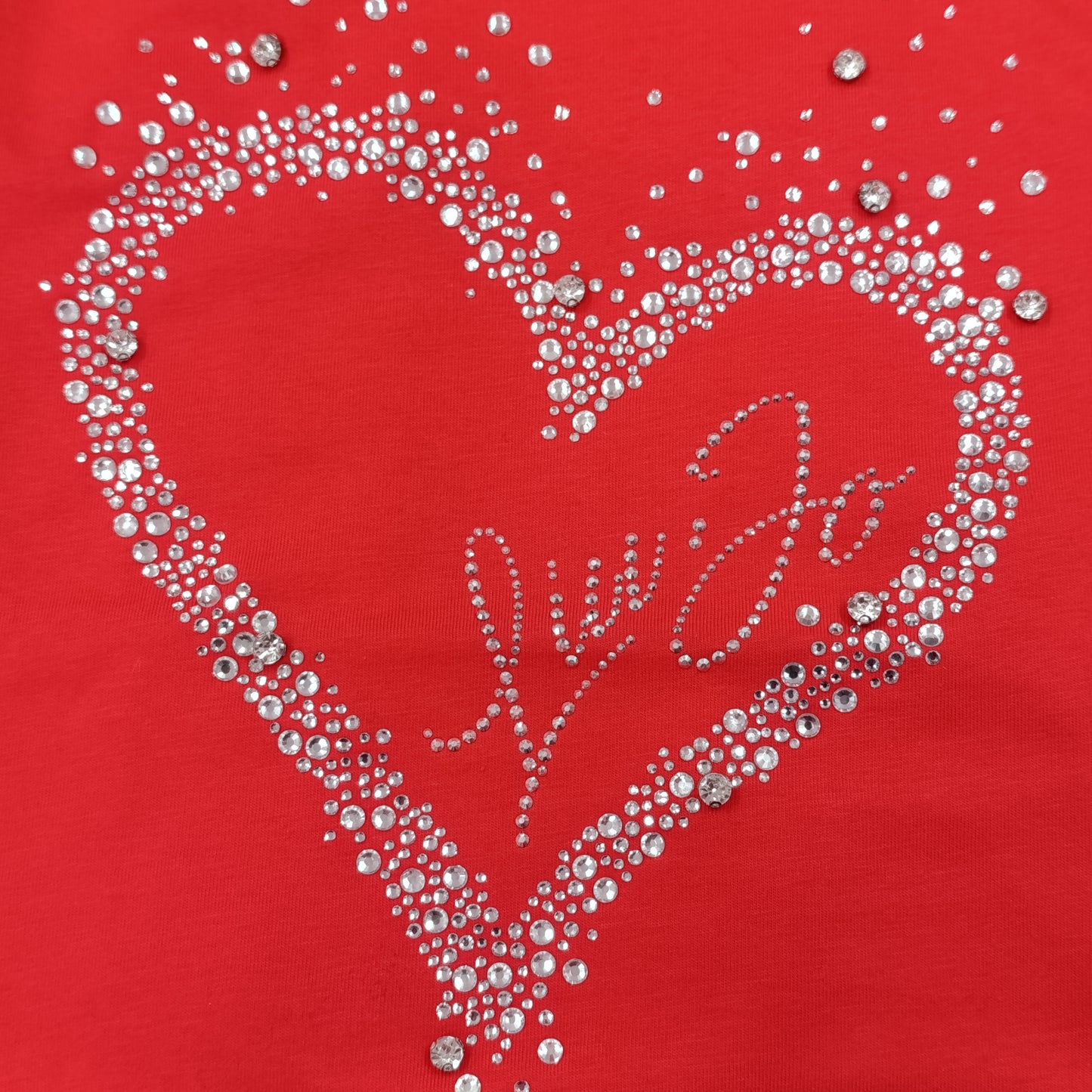 T-shirt Donna Liu Jo Better - Cuore di Strass e Logo - WF4108