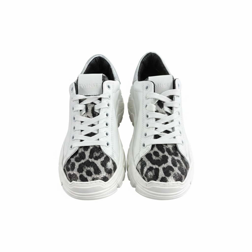 Snakers Twinset Milano con inserto Leopardato