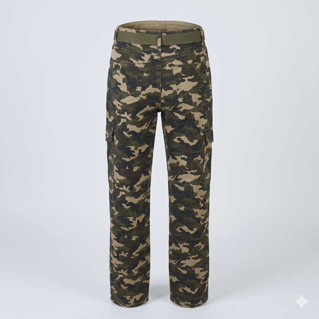 Pantalone Cargo Camouflage Stretch - Farfallina