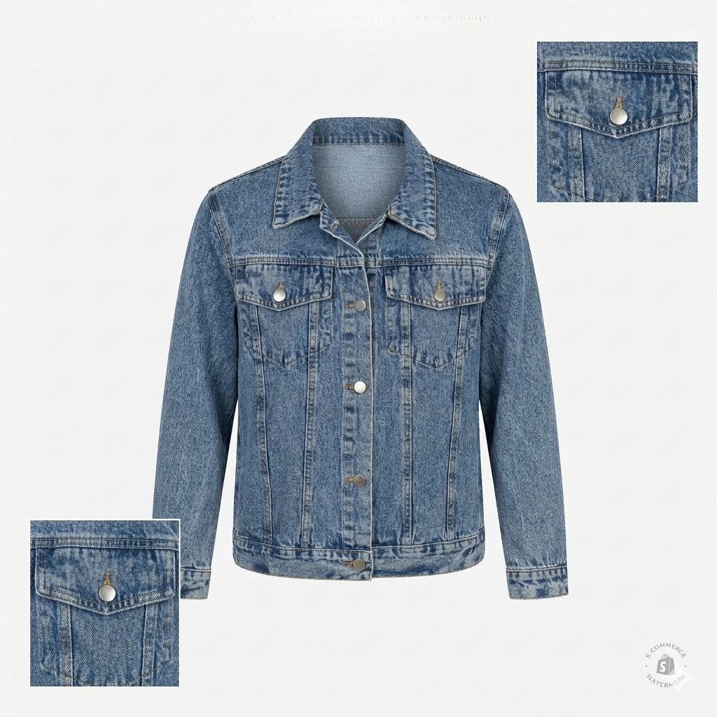 Giacca in Denim "Monica" - Classic Blue Wash