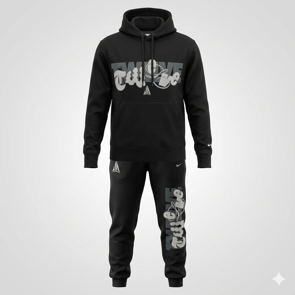 Nike Ja Morant Tracksuit Twelve – Tuta Completa Club Fleece Black
