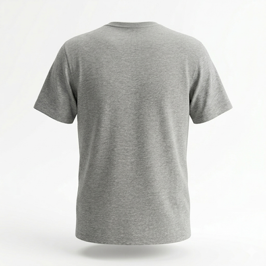 T-shirt Guess Logo Triangle Grigio Melange