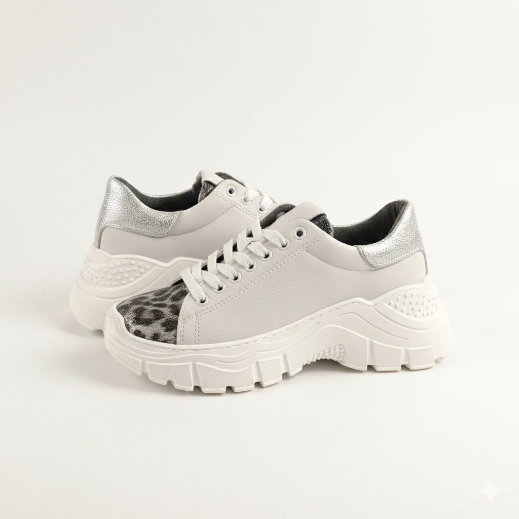Snakers Twinset Milano con inserto Leopardato