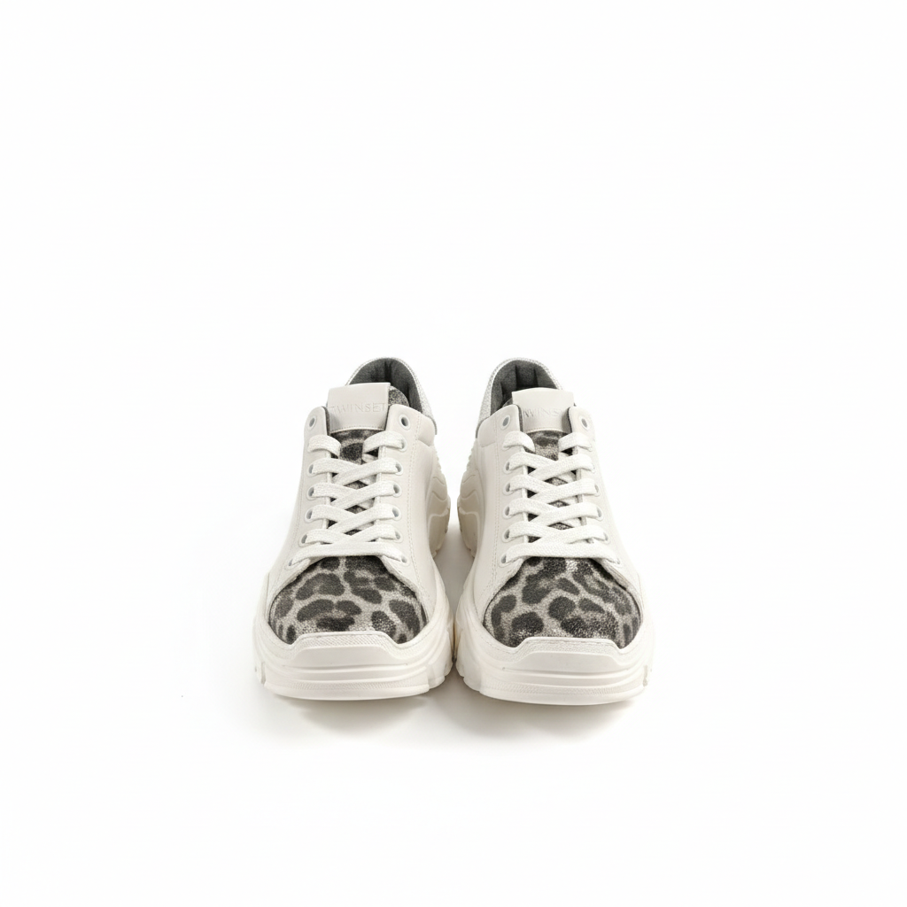 Snakers Twinset Milano con inserto Leopardato