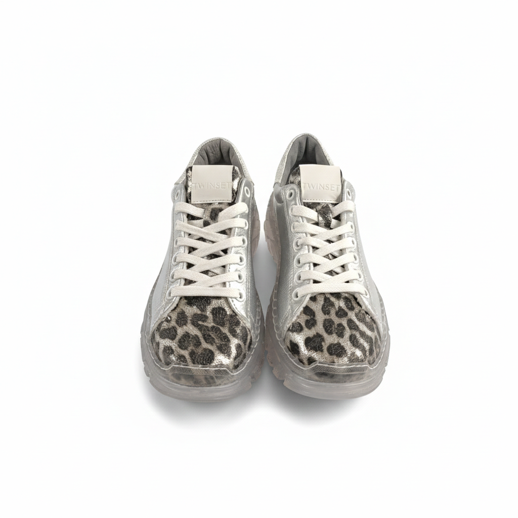 Snakers Twinset Milano con inserto Leopardato